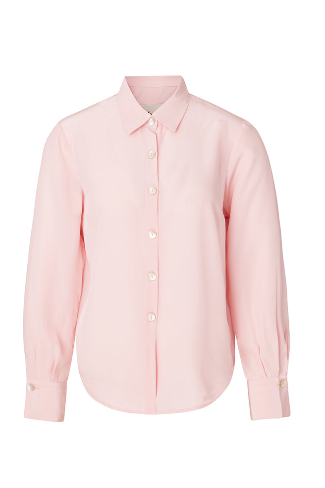 Pink silk shirt