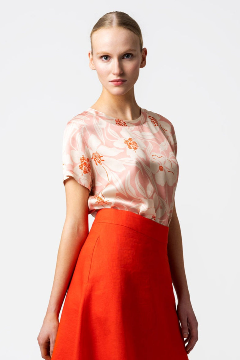 T-shirt Viscose Pink/Orange
