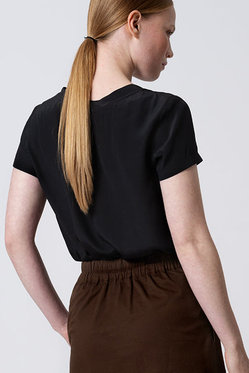 T-shirt Silk Black